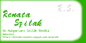 renata szilak business card