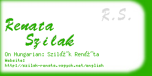 renata szilak business card